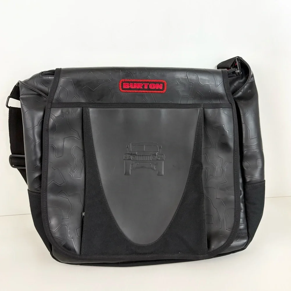 Heavy Duty Black Red Burton Tactical JEEP Messenger Bag